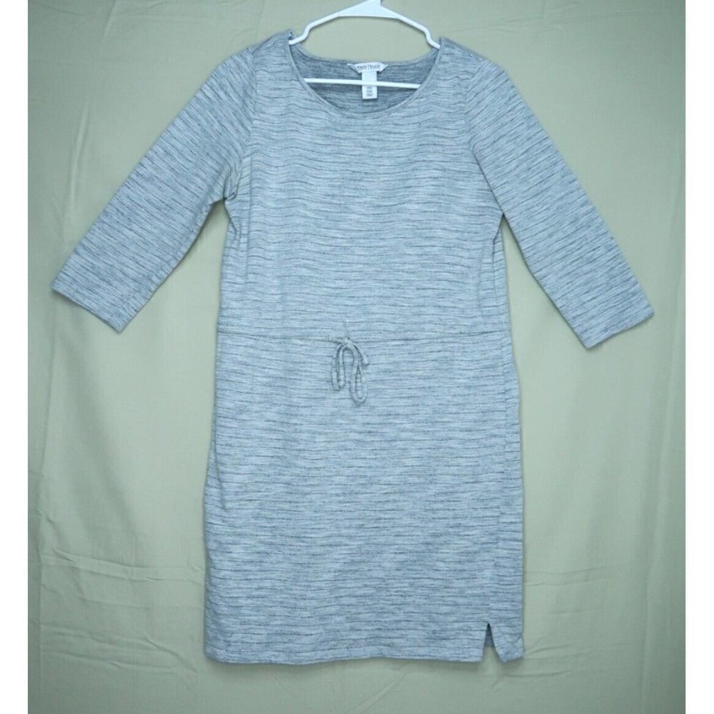 WHBM White House Black Market Gray Silver Drop Waist Tunic Mini Dress Medium